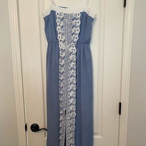 Doe and Rea crochet/lace detail maxi dress